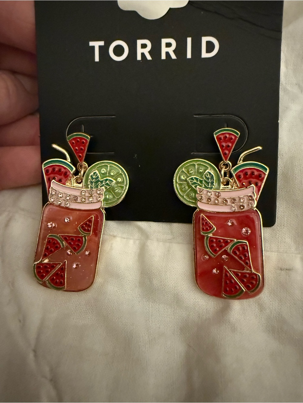 Watermelon earrings